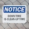 Signmission Down Time Is Clean-Up Time, 10 in W x Rectangle, Plastic OS-2PACK-NS-P-710-L-11538 - alternate 7